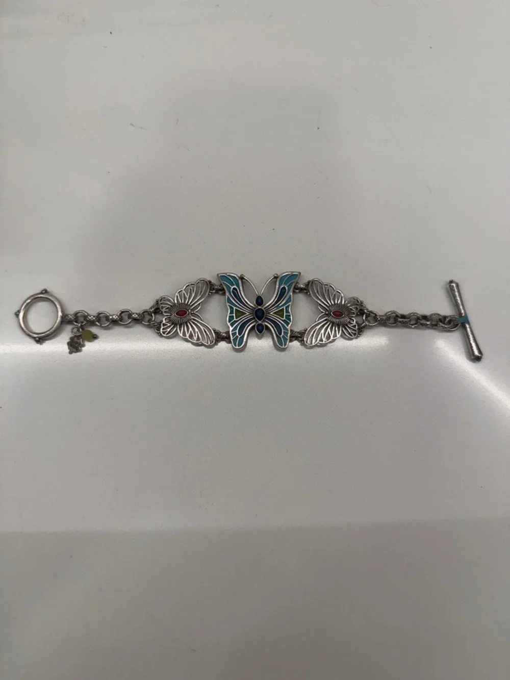 Lucky Brand Silver-Tone Butterfly & Floral Bracelet